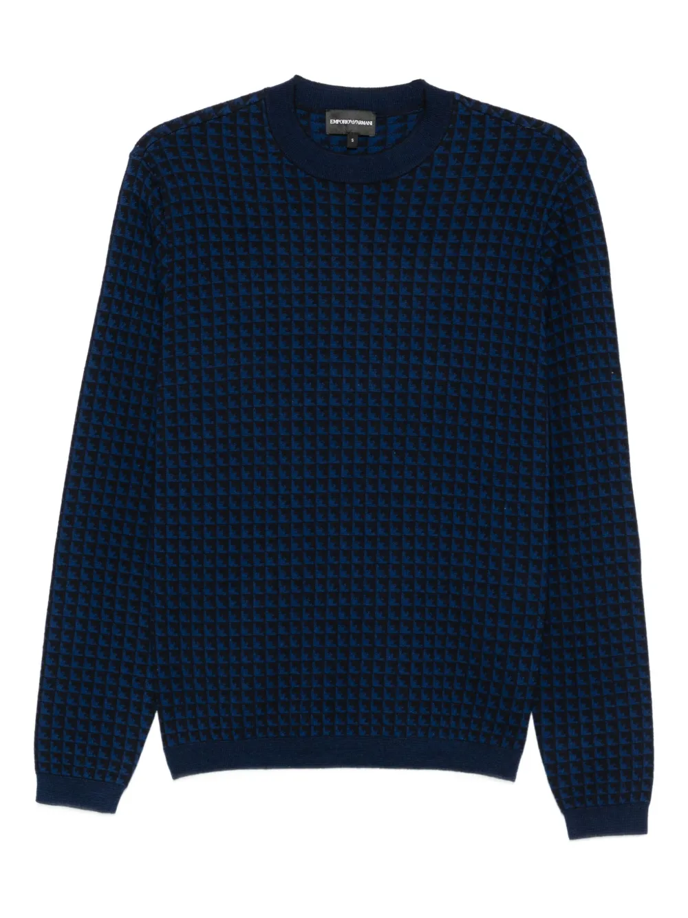 Emporio Armani houndstooth wool sweater | Blue | Image 1