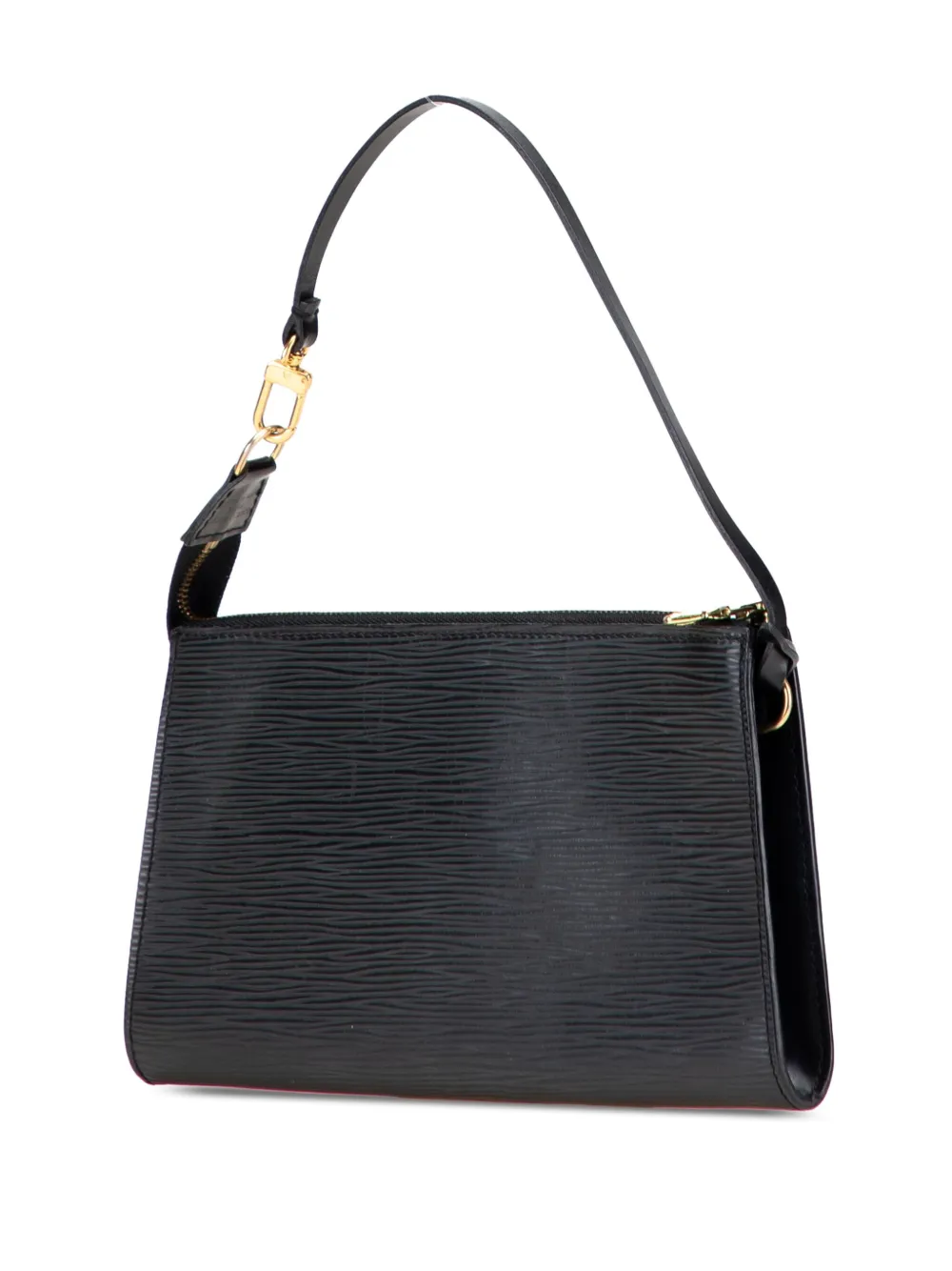 Pre-owned Louis Vuitton 2002 Epi Pochette Accessoires Shoulder Bag In Black