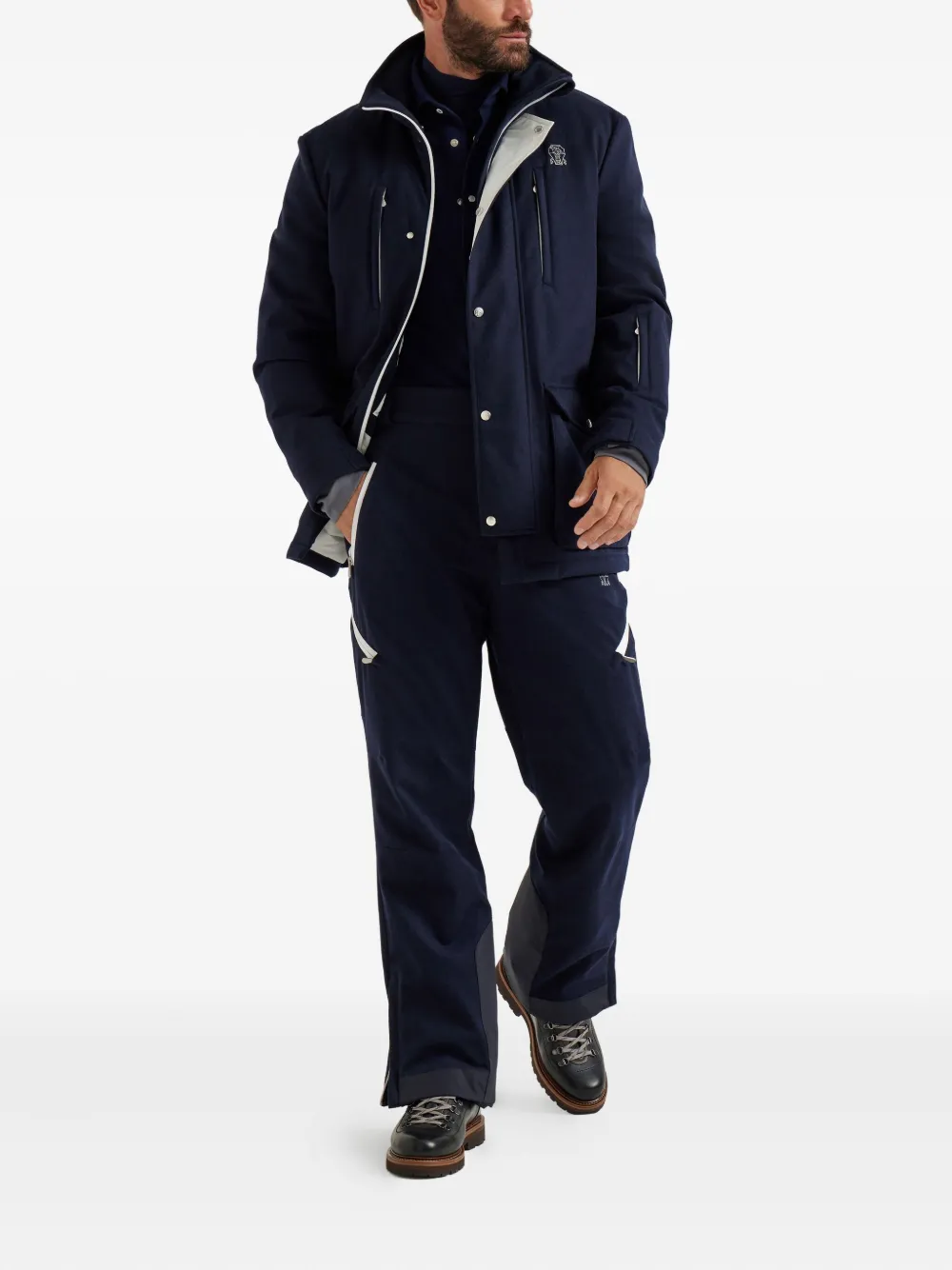 Brunello Cucinelli Overhemd met drukknoopsluiting - Blauw