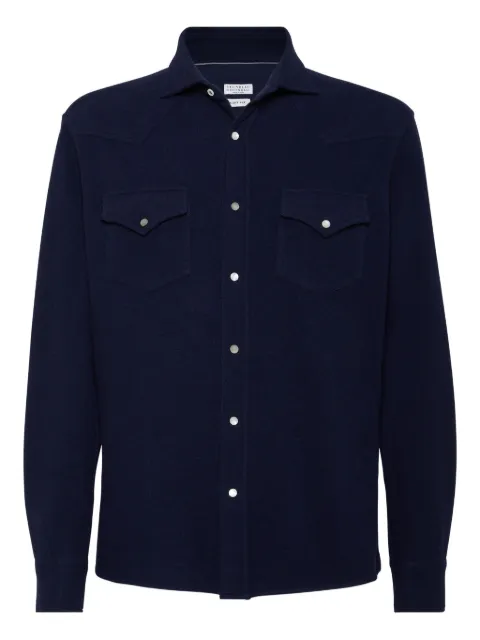 Brunello Cucinelli snap-fastening pocket shirt