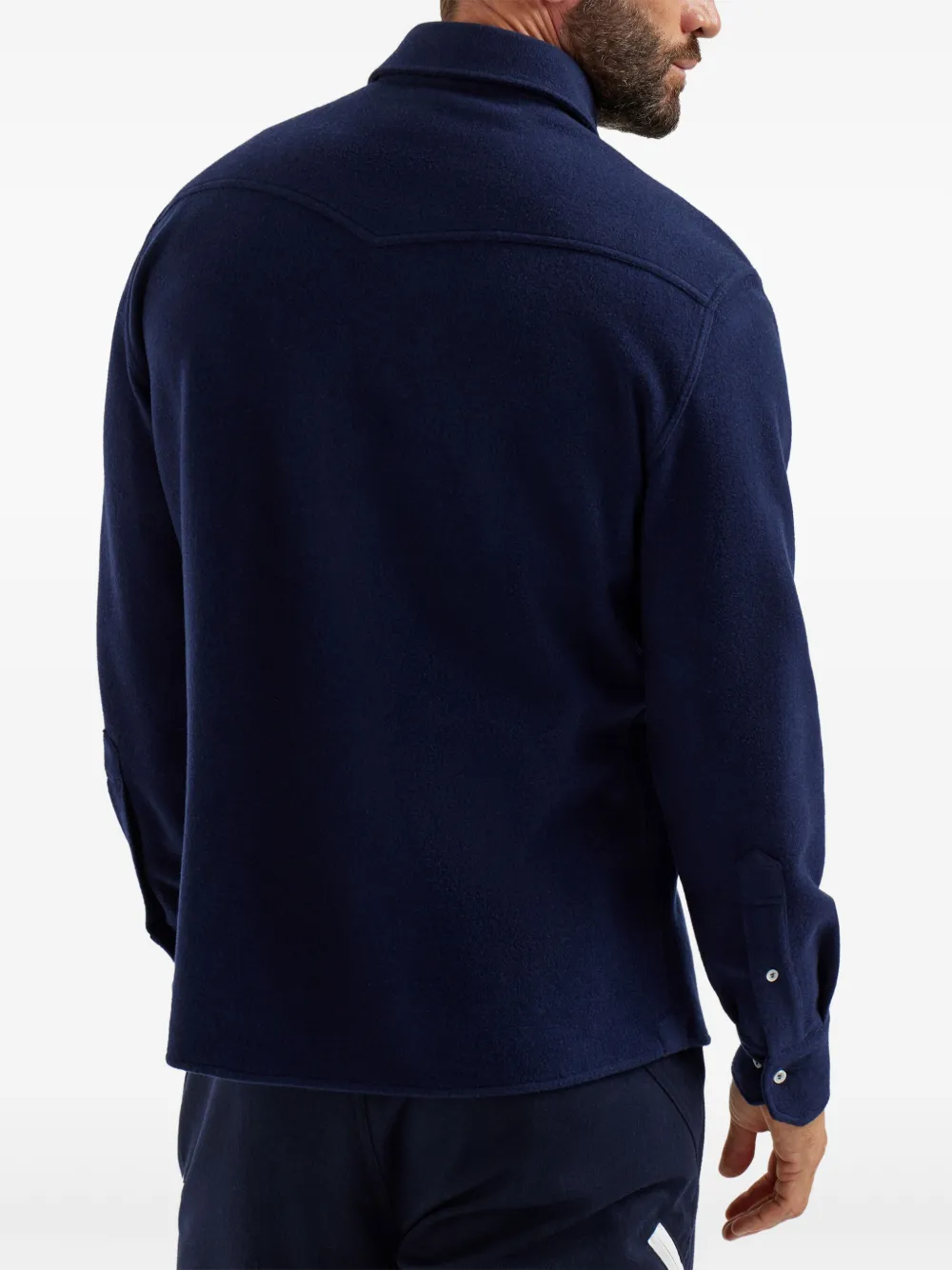 Brunello Cucinelli Overhemd met drukknoopsluiting Blauw