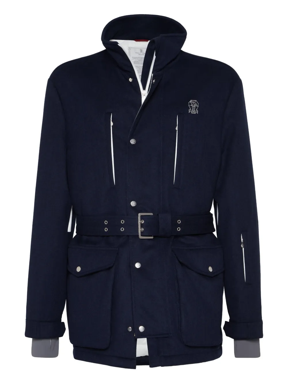 Brunello Cucinelli Mountain belted wool military jacket | Blue | Image 1