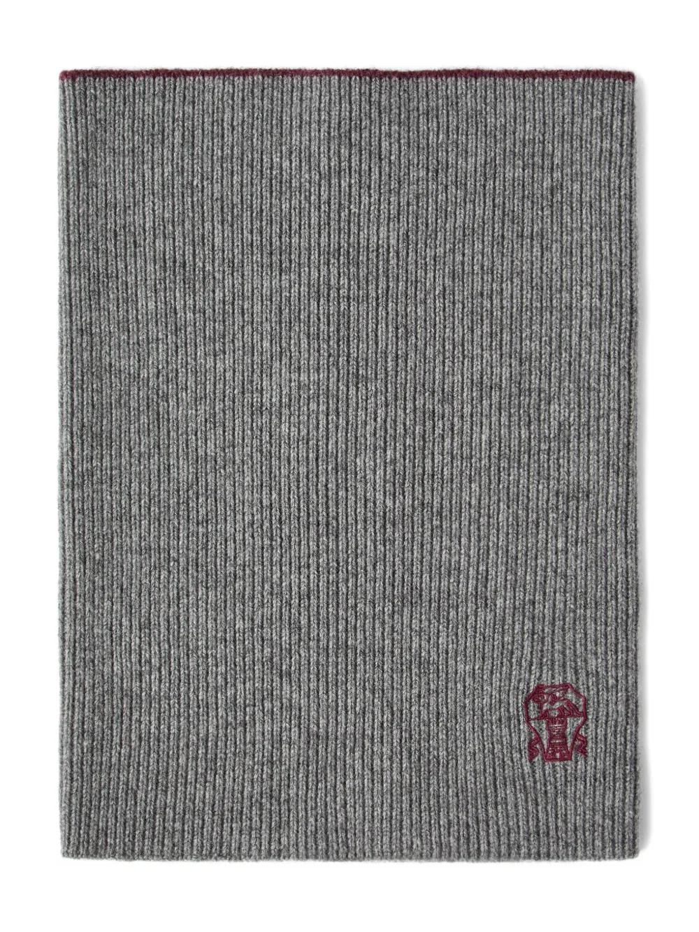 Brunello Cucinelli calentador para el cuello de canalé | gris | Image 1