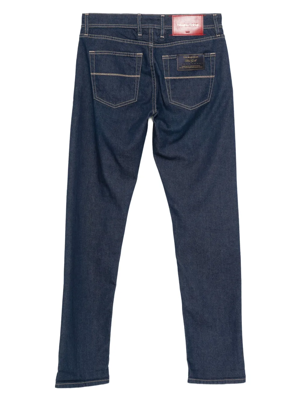 Sartoria Tramarossa Jeans met vijf zakken en ringdetail - Blauw