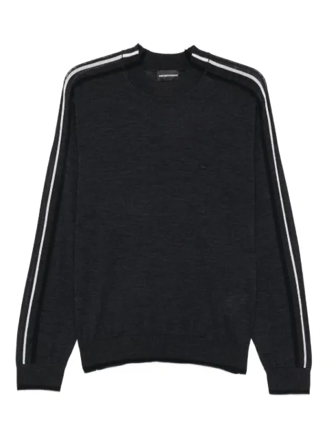 Emporio Armani stripes-detailing wool sweater