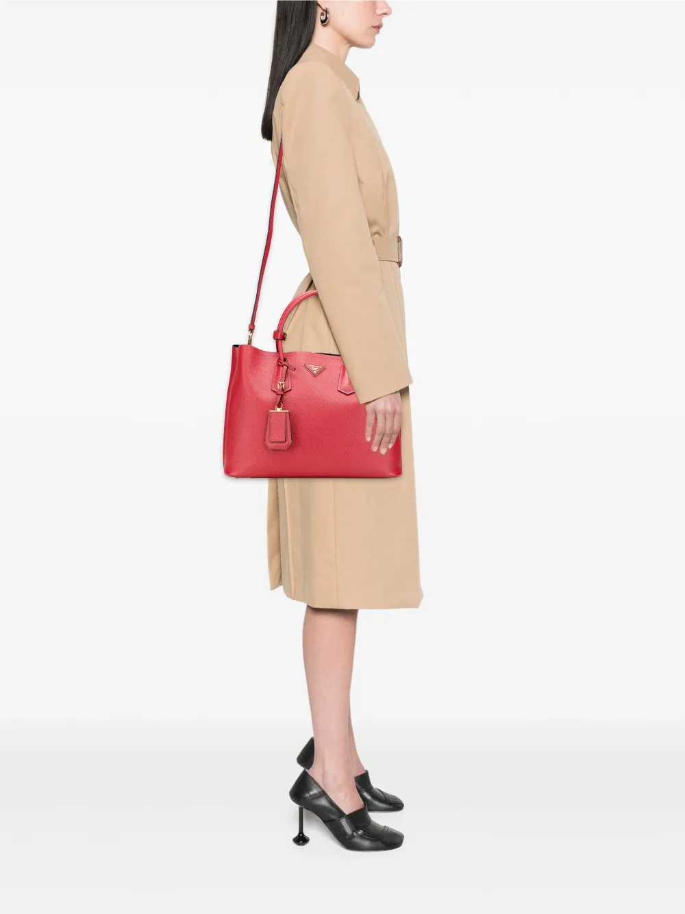 Prada Pre-Owned 2010-2025 Medium Saffiano Cuir Double satchel | Pre-Owned | Image 2