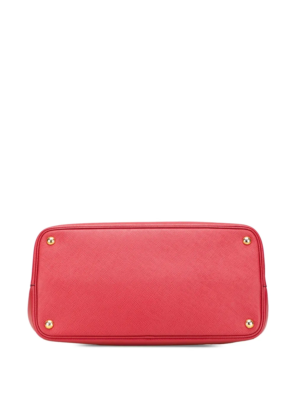 Pre-owned Prada 2010-2025 Medium Saffiano Cuir Double Satchel In Red