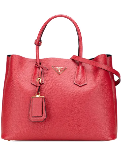 Prada Pre-Owned 2010-2025 Medium Saffiano Cuir Double satchel