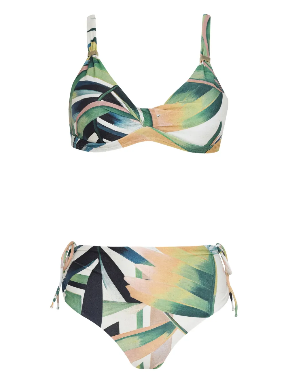 Lygia & Nanny Geometric-pattern Bikini In Green
