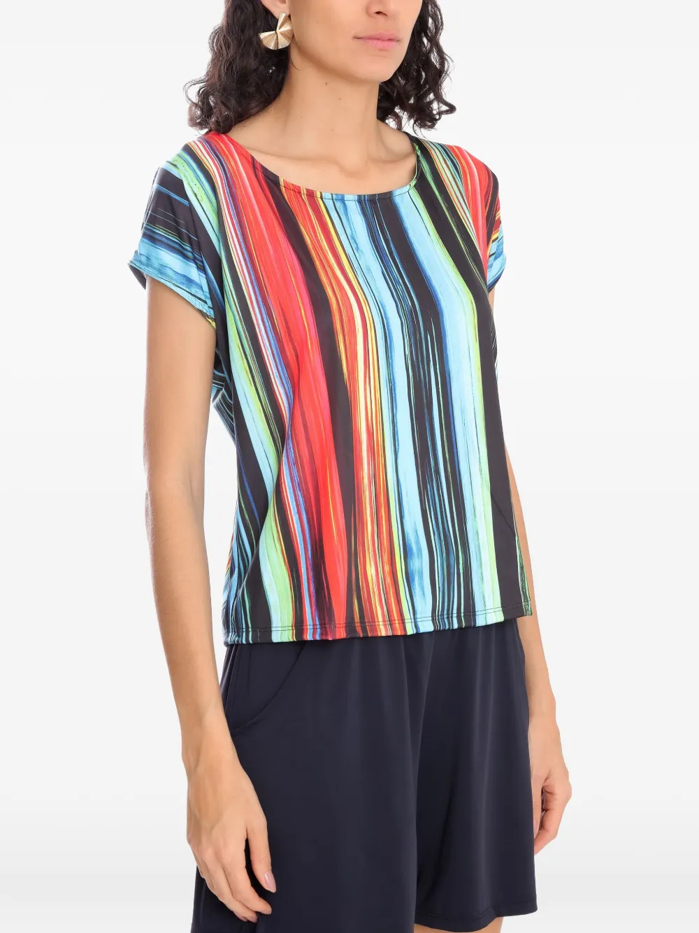 Lygia & Nanny Gestreepte strandtuniek Blauw