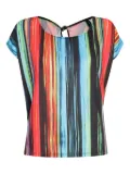 Lygia & Nanny striped-pattern beach cover-up - Blue