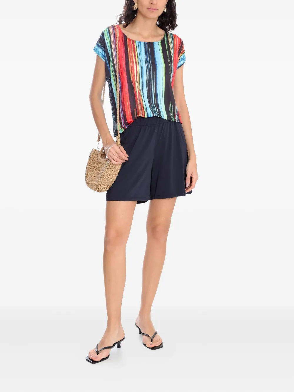 Lygia & Nanny Gestreepte strandtuniek Blauw