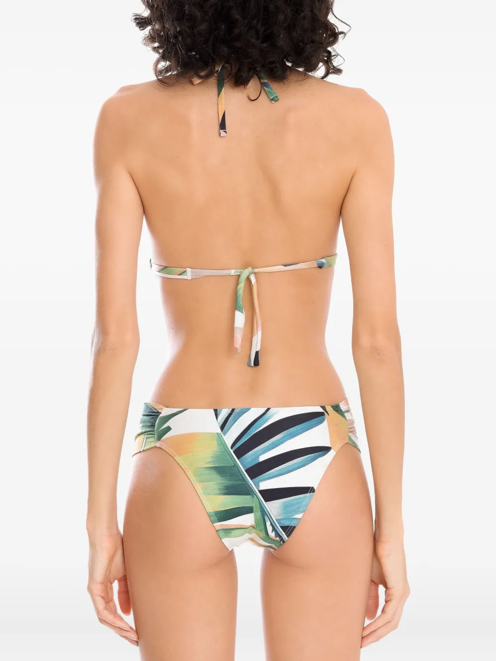 Lygia & Nanny Geometric-pattern Bikini In Green