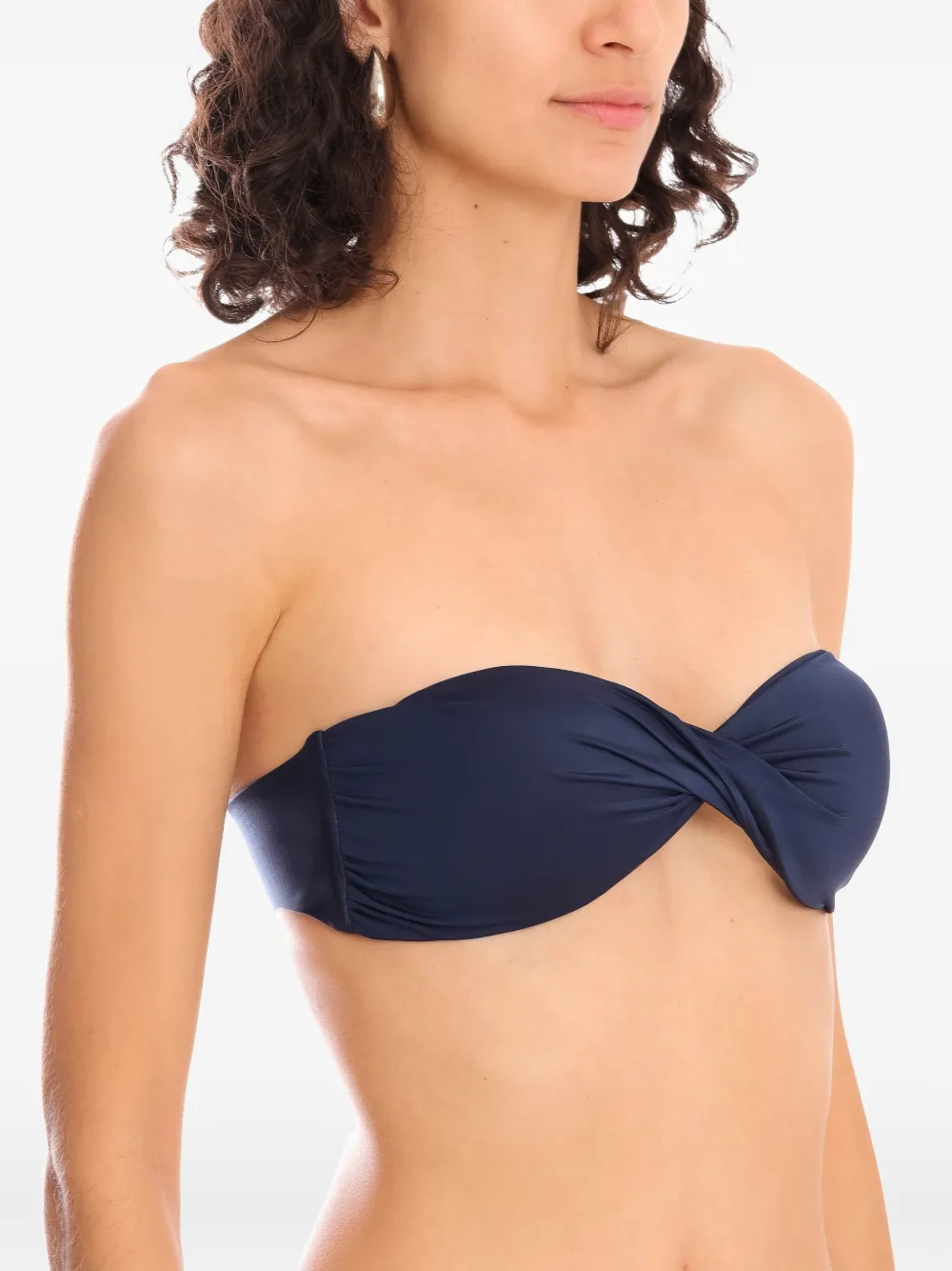 Lygia & Nanny Bikinitop met gedraaid detail Blauw