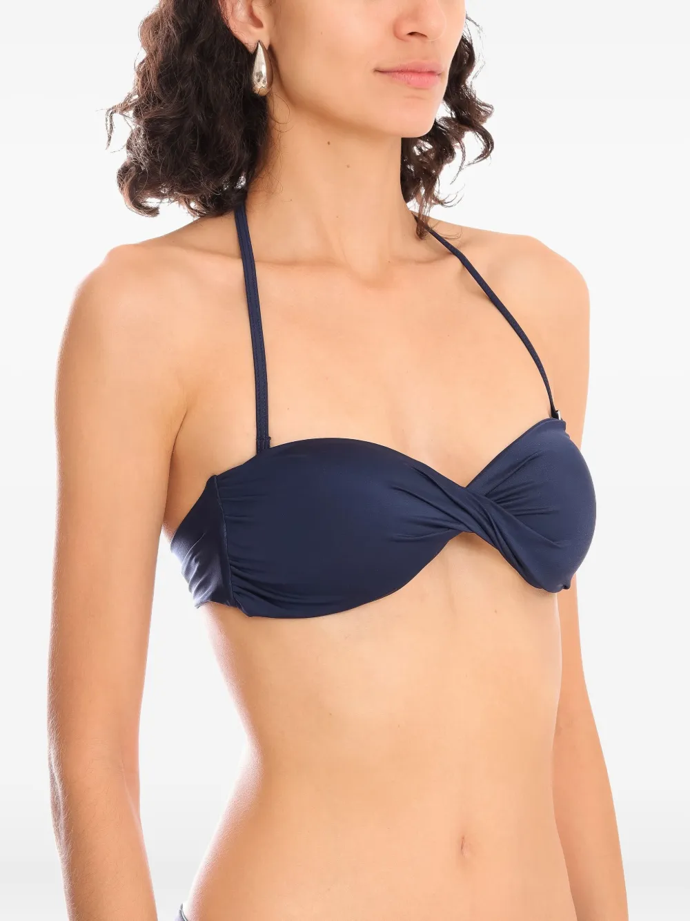 Lygia & Nanny Bikinitop met gedraaid detail Blauw