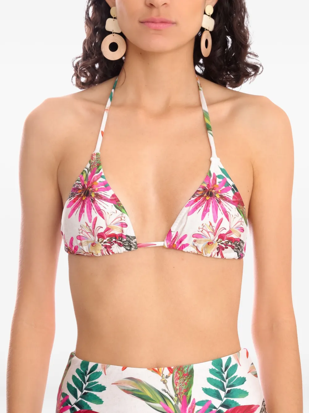 Lygia & Nanny Bikinitop met bloemenprint Wit