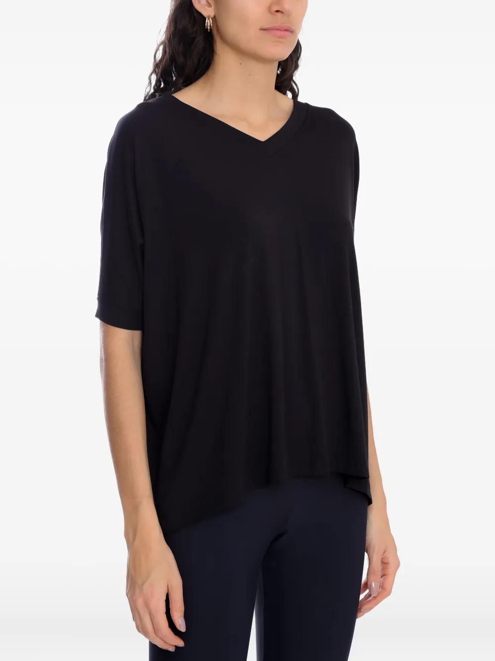 Lygia & Nanny V-neck Short-sleeve T-shirt In Black