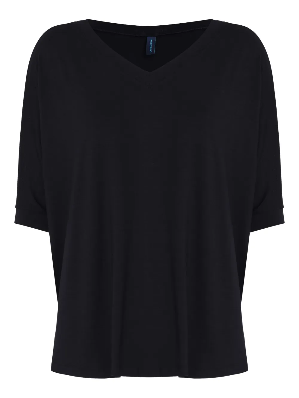 Lygia & Nanny V-neck Short-sleeve T-shirt In Black