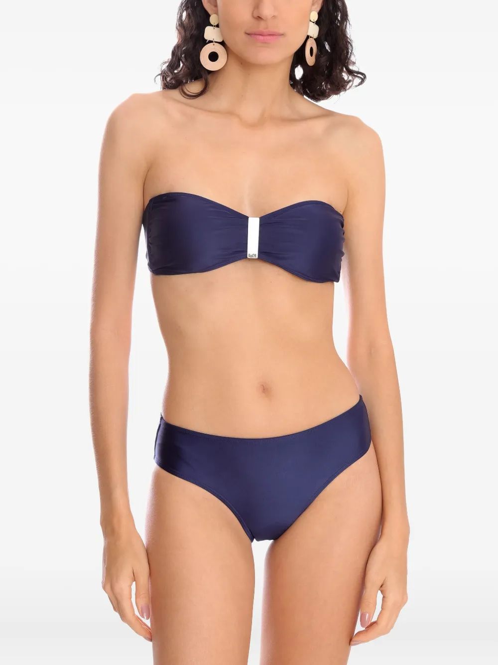 Lygia & Nanny Bandeau-detail Bikini In Blue