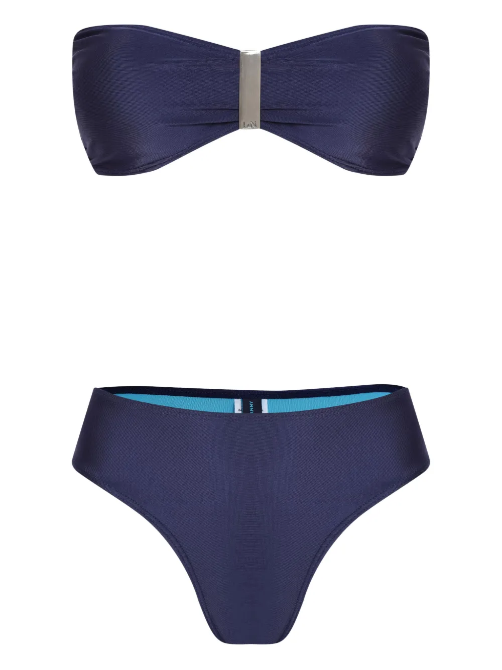 Lygia & Nanny Bandeau-detail Bikini In Blue