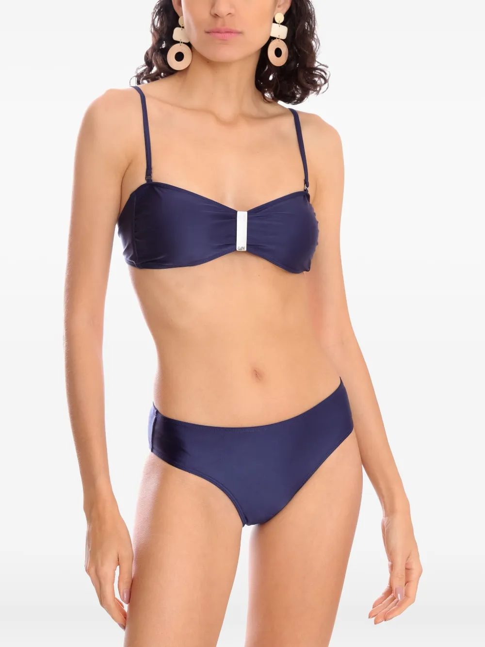 Lygia & Nanny Bandeau-detail Bikini In Blue