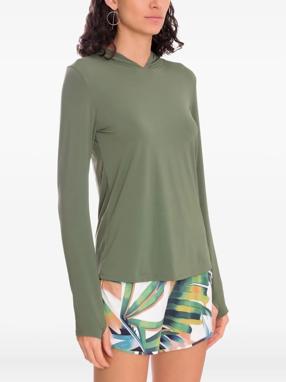Lygia & Nanny Fig UV hoodie met lange mouwen Groen