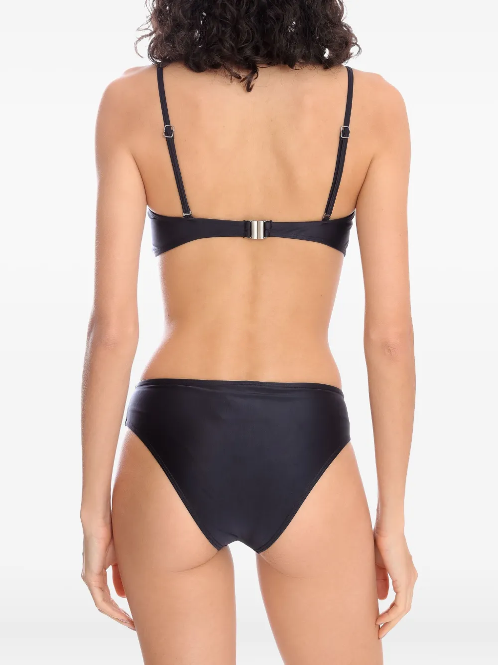 Lygia & Nanny Bandeau bikini met metalen detail Zwart