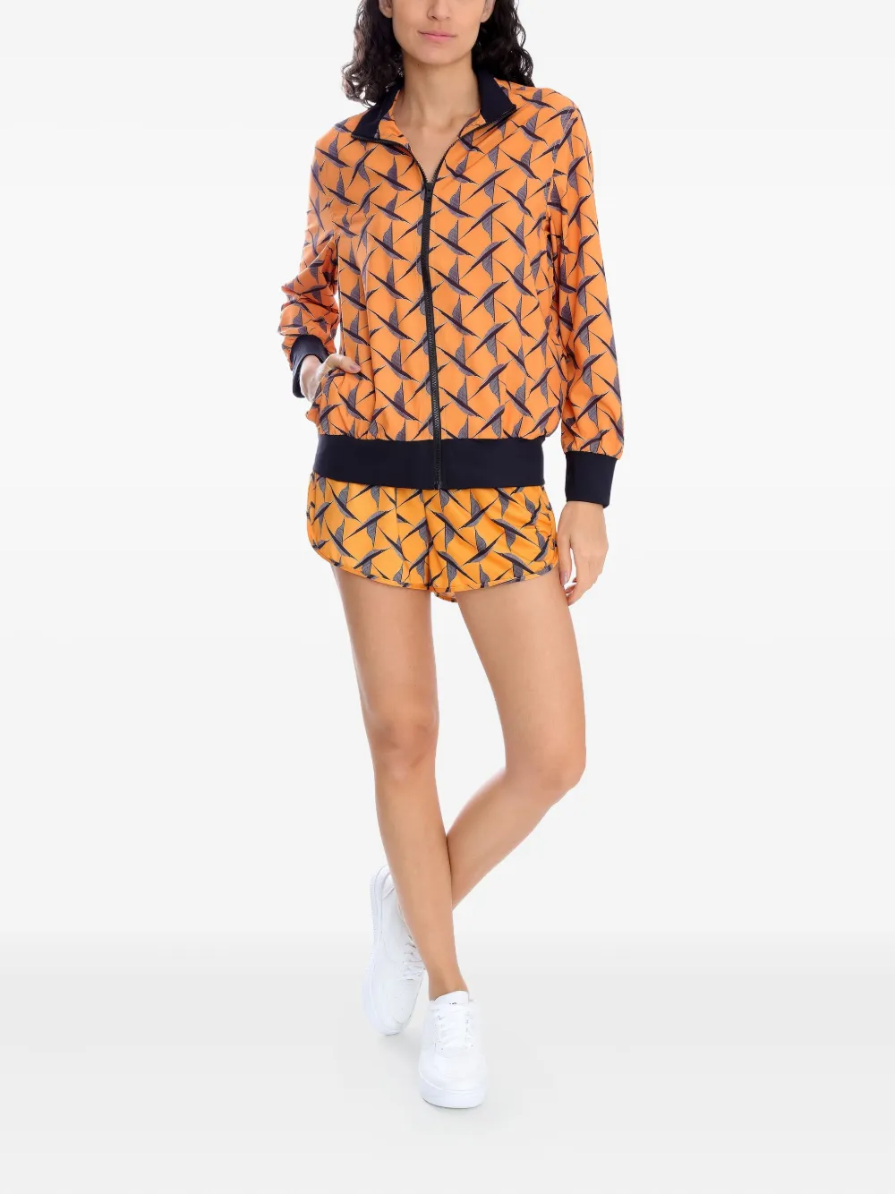 Lygia & Nanny Steffanie jack met rits Oranje