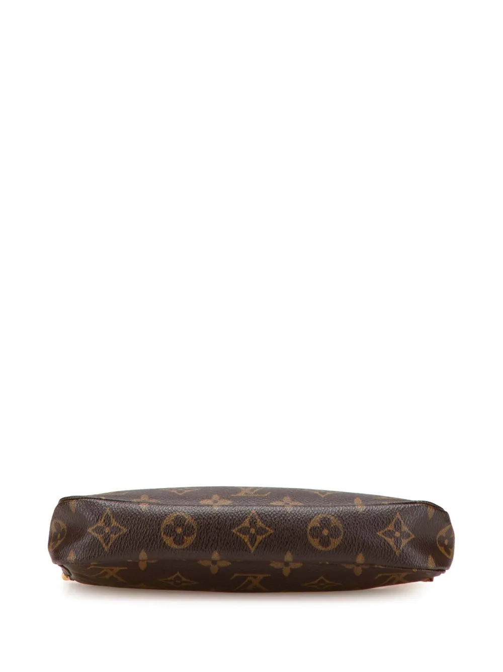 Pre-owned Louis Vuitton 2003 Monogram Pochette Accessoires Shoulder Bag In Brown