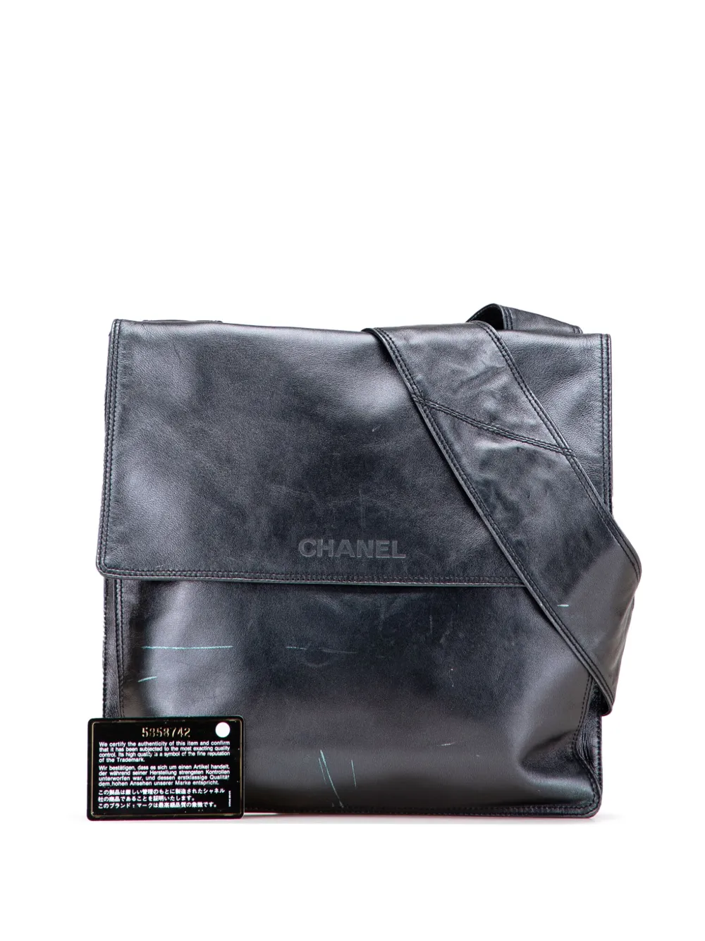 CHANEL Pre-Owned 1997-1999 Lambskin Messenger Bag Crossbody Bag