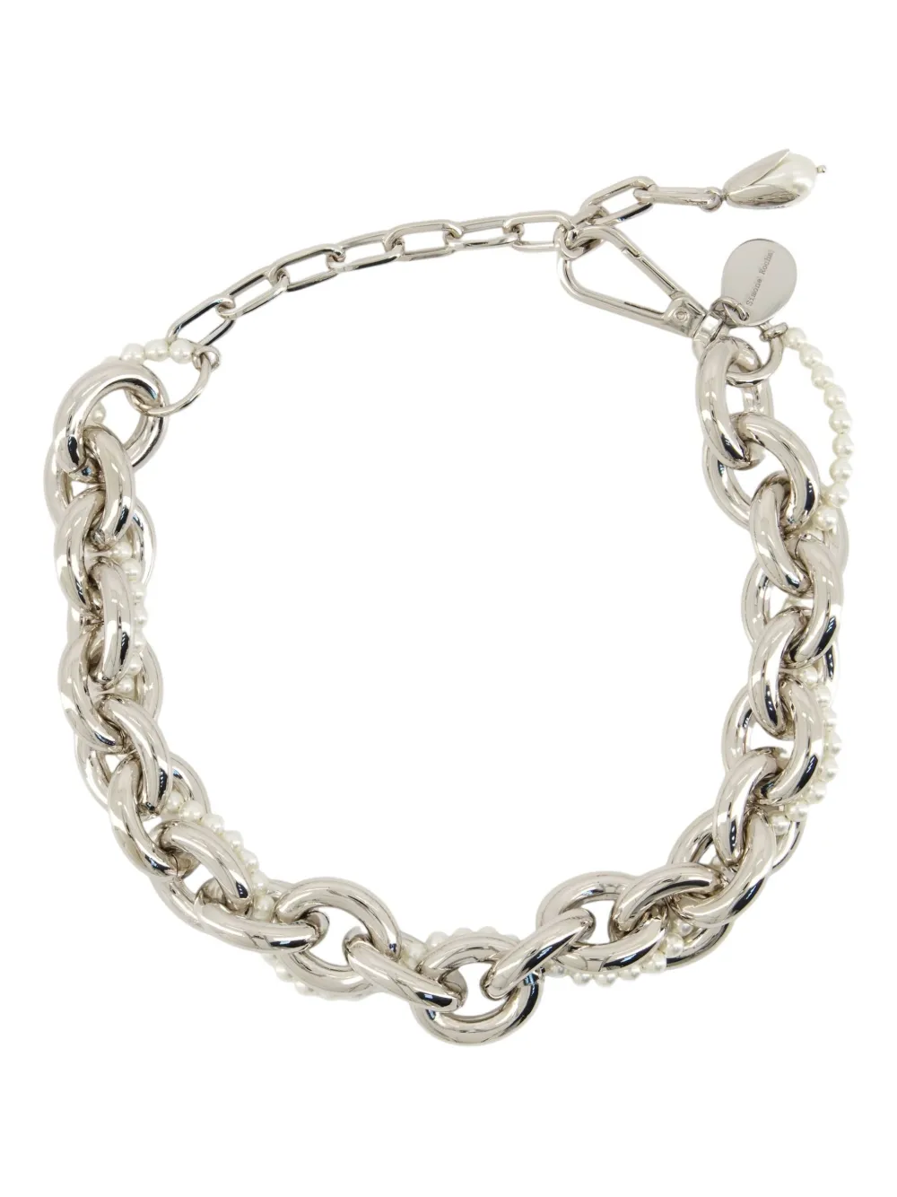 Simone Rocha Embellished Chain Necklace In Metallic