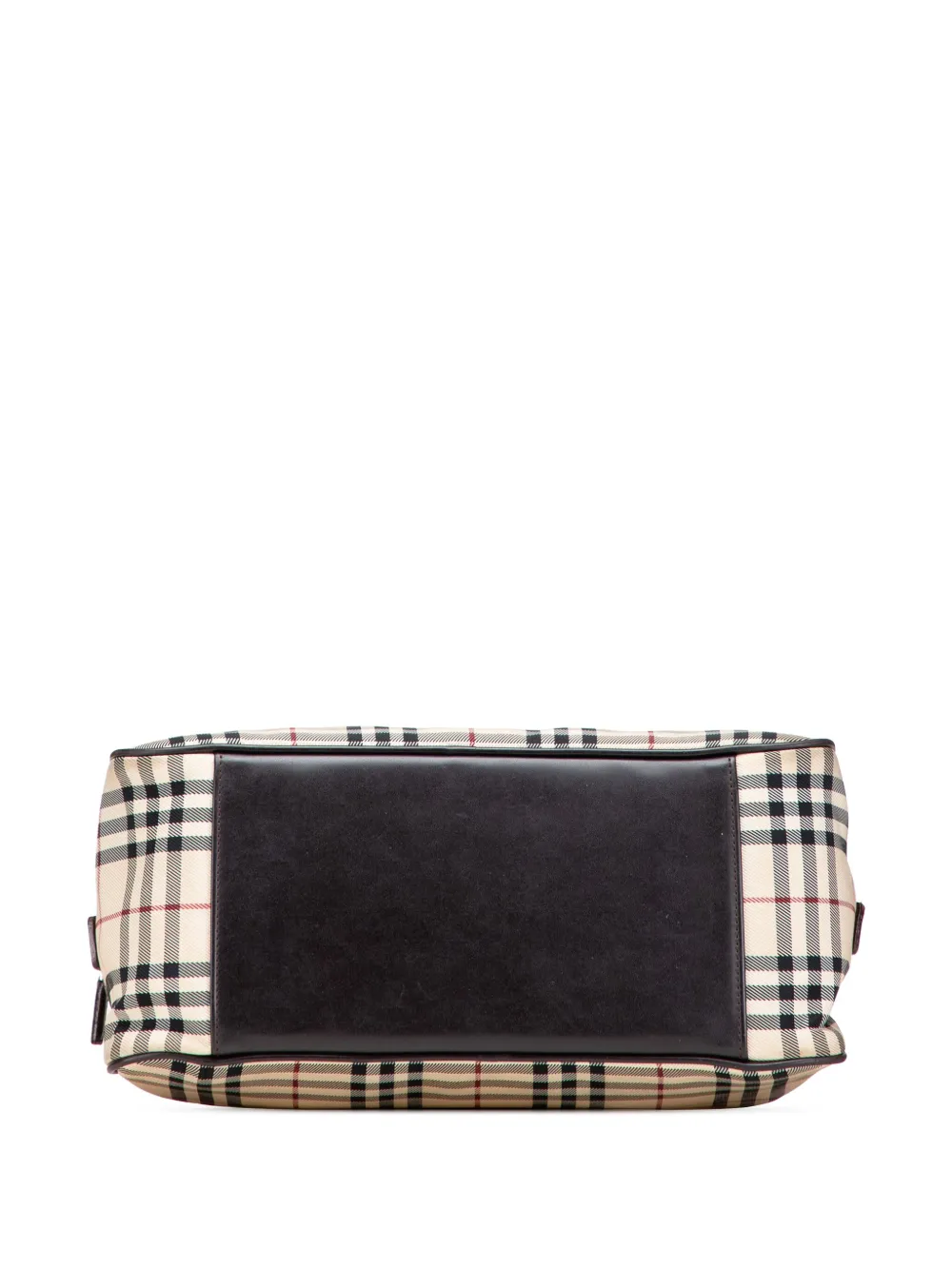 Pre-owned Burberry 2000-2017 House Check Canvas Handbag In Brown