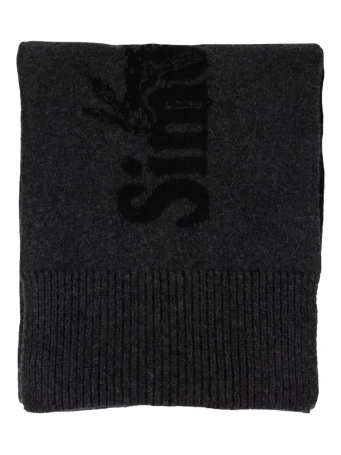 Simone Rocha Echarpe de lã com aplicação de logo