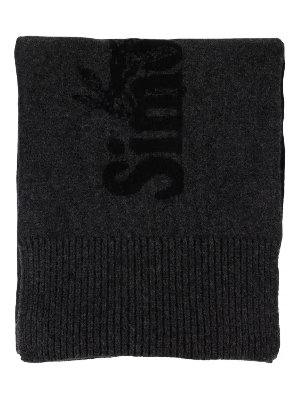 Simone Rocha Logo-embellished Wool Scarf in Black