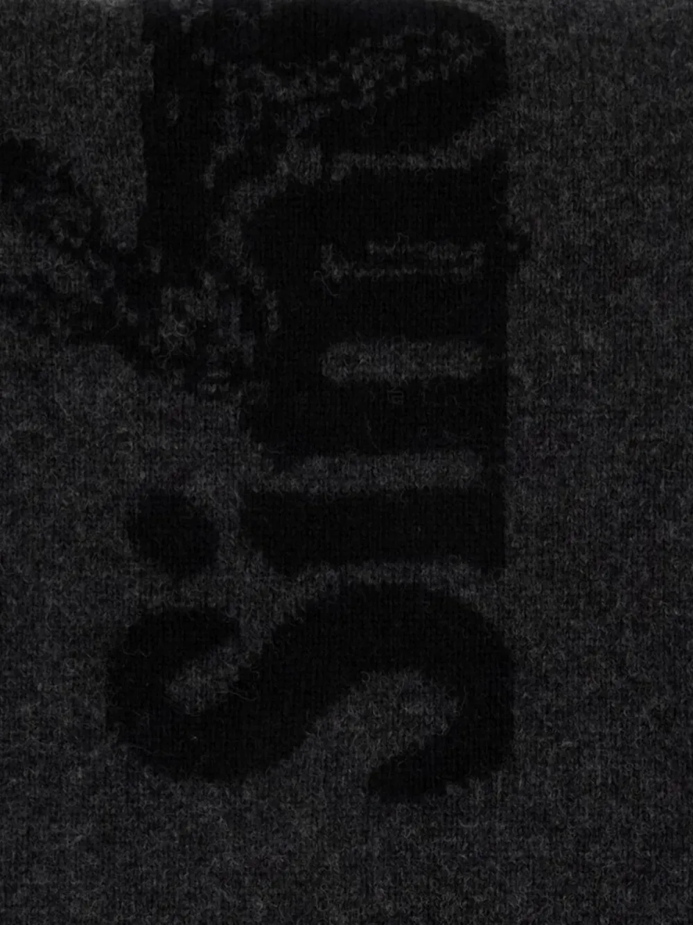 Simone Rocha logo-embellished wool scarf - Zwart