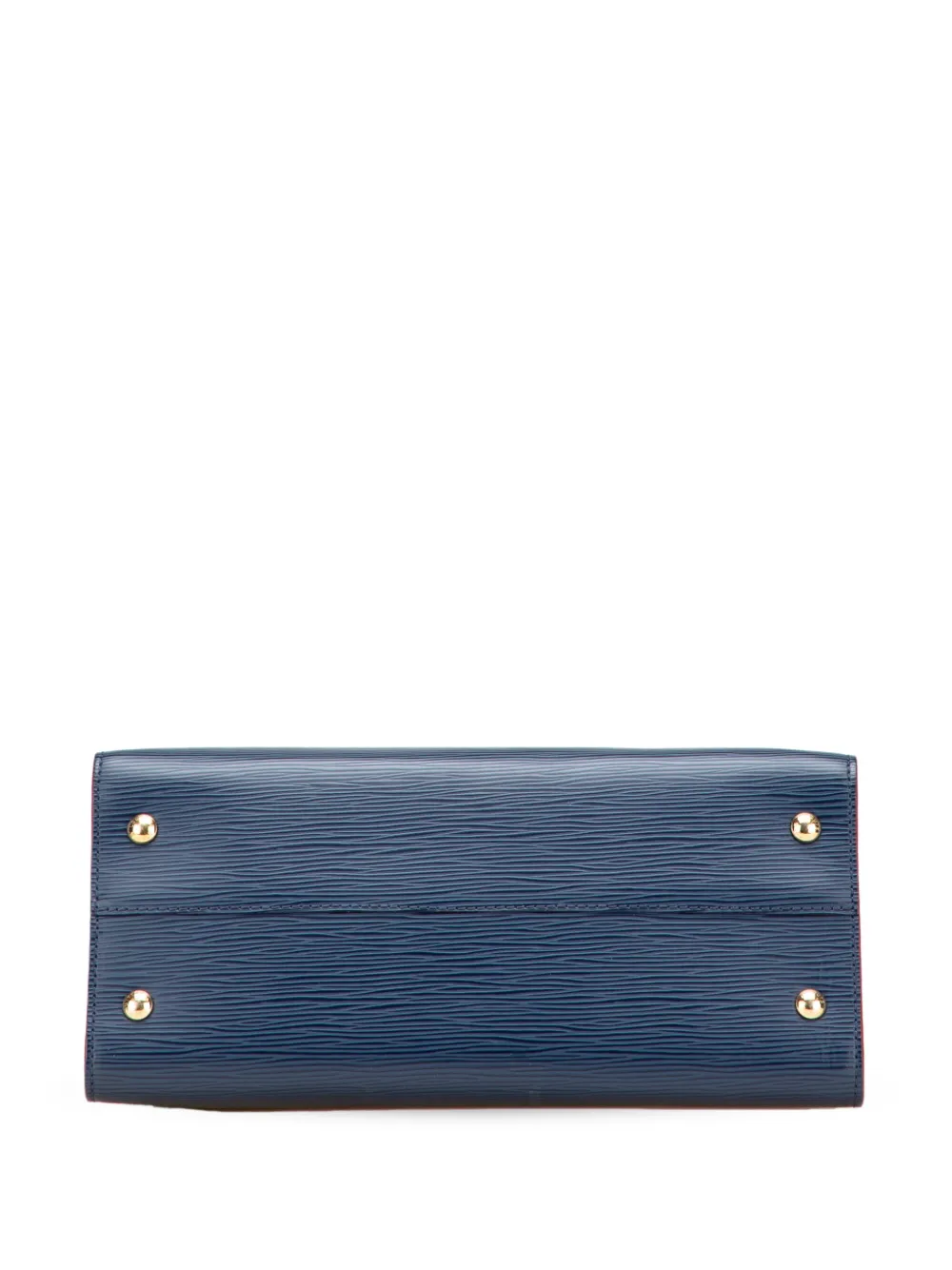 Pre-owned Louis Vuitton 2017 Epi Vaneau Mm Satchel In Blue