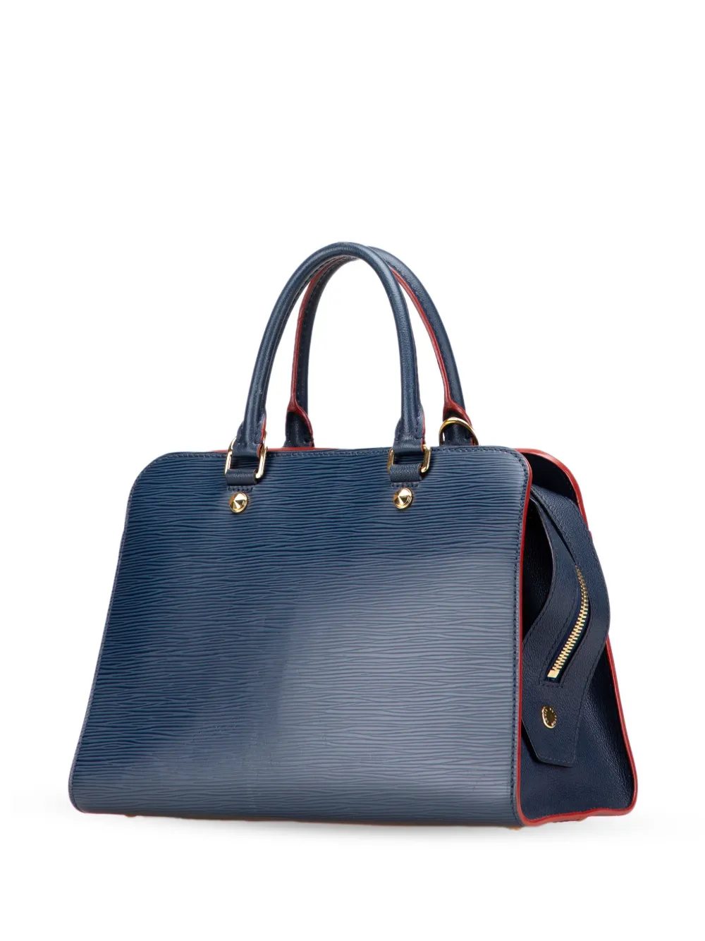 Pre-owned Louis Vuitton 2017 Epi Vaneau Mm Satchel In Blue