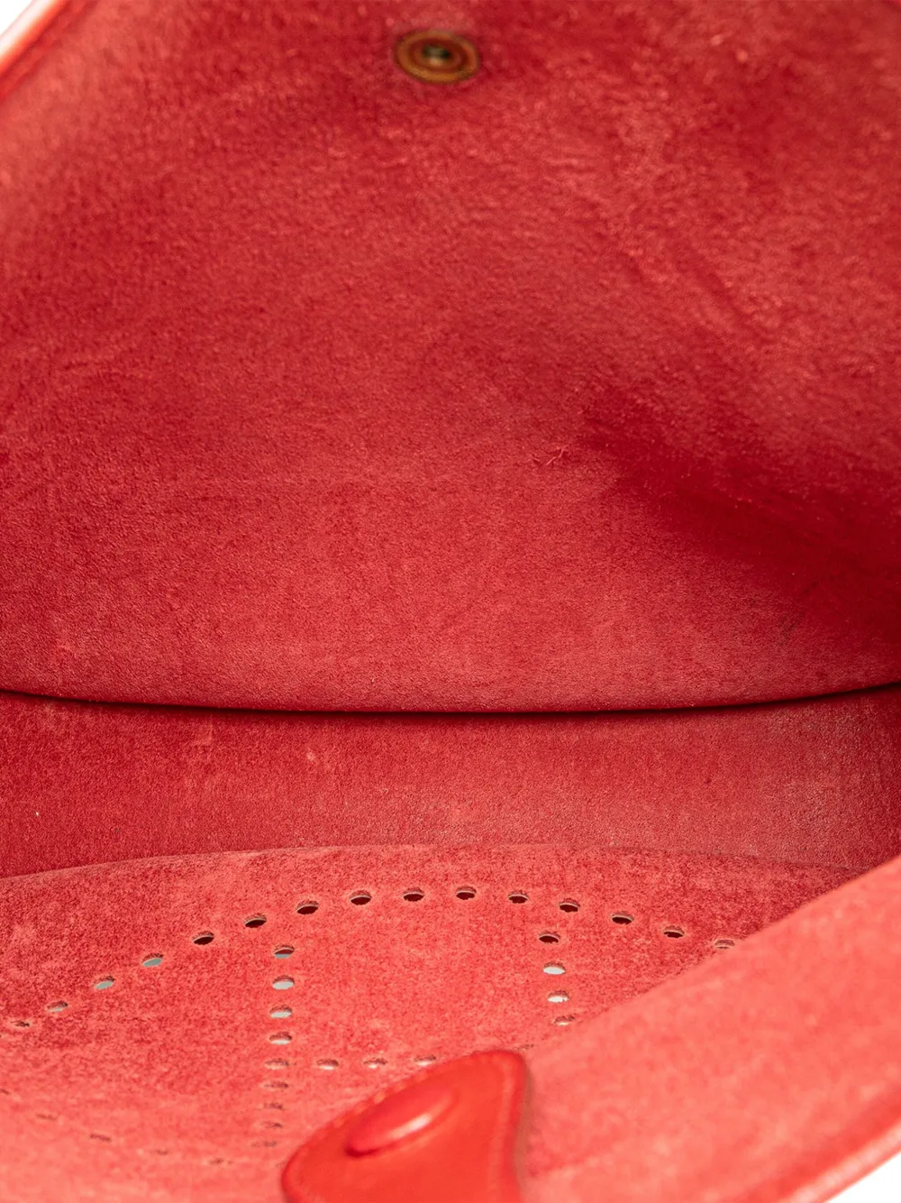 Pre-owned Hermes 1997 Clemence Evelyne I 33 Crossbody Bag In Red