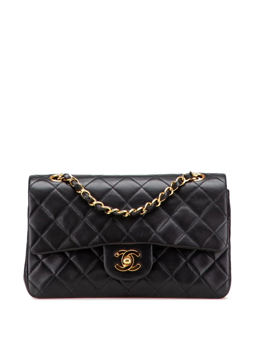 CHANEL Pre-Owned 1991-1994 Small Classic Lambskin Double Flap shoulder bag | Black | Image 1