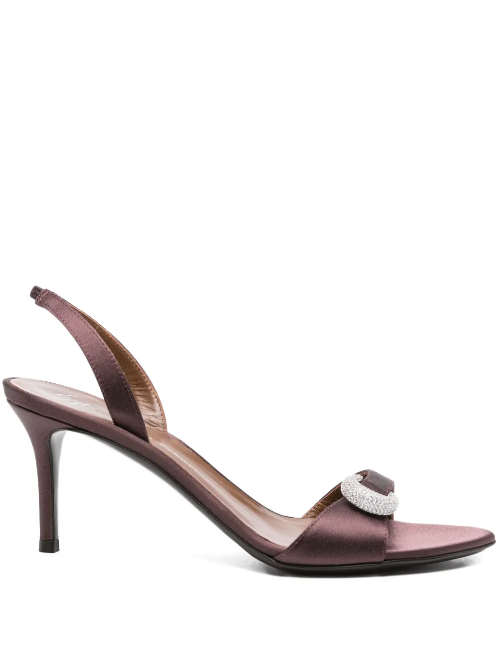 Giuseppe Zanotti slingback crystal-embellished sandals Brown