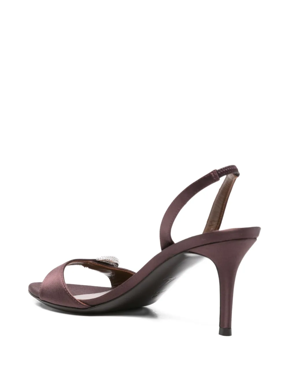 Giuseppe Zanotti slingback crystal-embellished sandals Brown