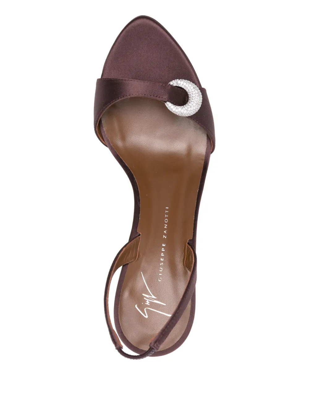 Giuseppe Zanotti slingback crystal-embellished sandals Brown