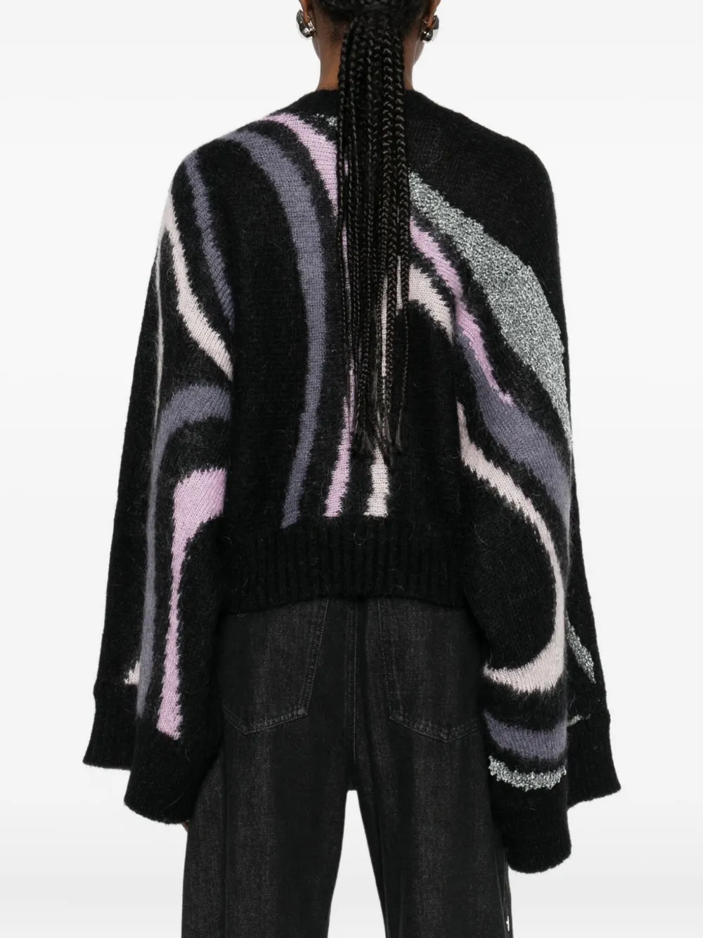 Pucci Aline Graphic-print Crew-neck Sweater In Multi