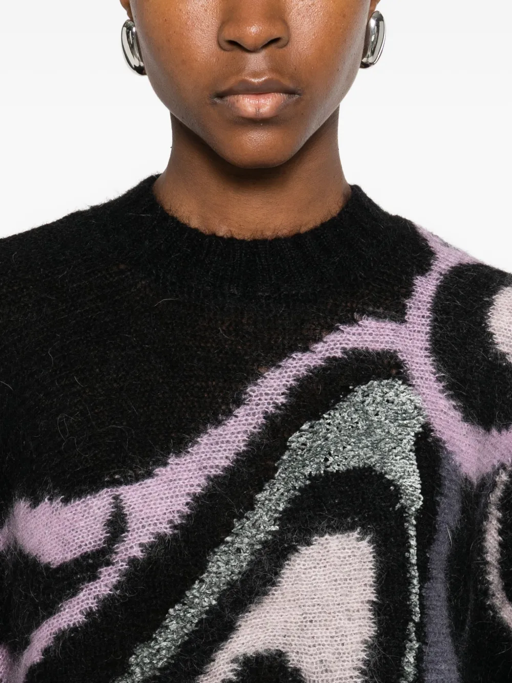Pucci Aline Graphic-print Crew-neck Sweater In Multi