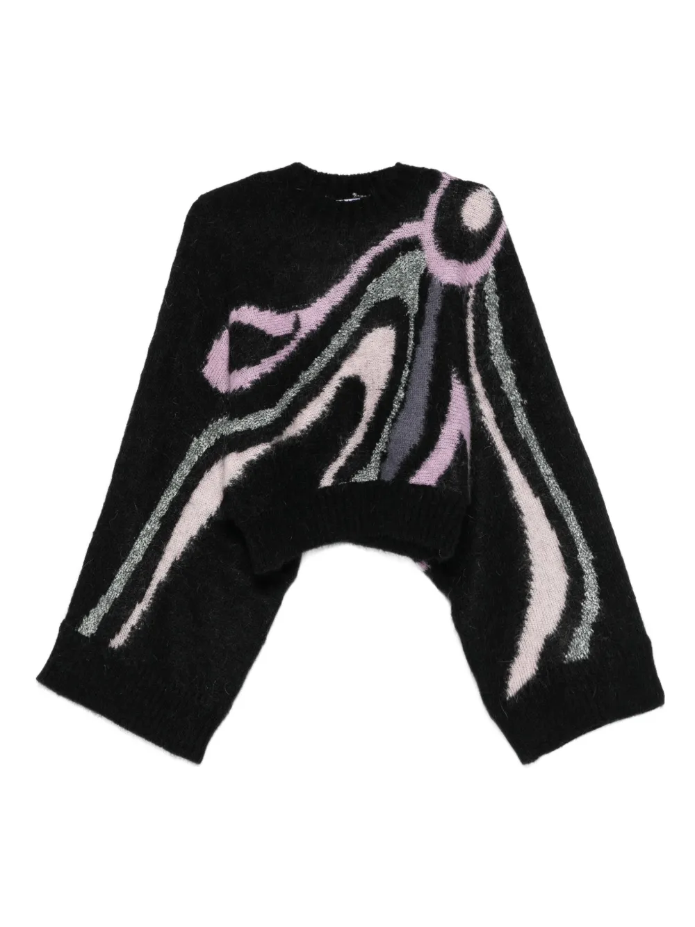 PUCCI Aline graphic-print crew-neck sweater | Black | Image 1