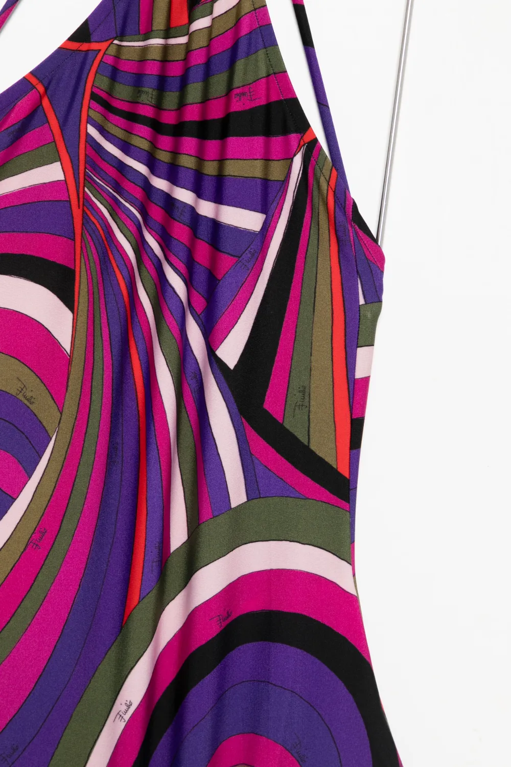 Pucci One-shoulder Swimsuit In Multi