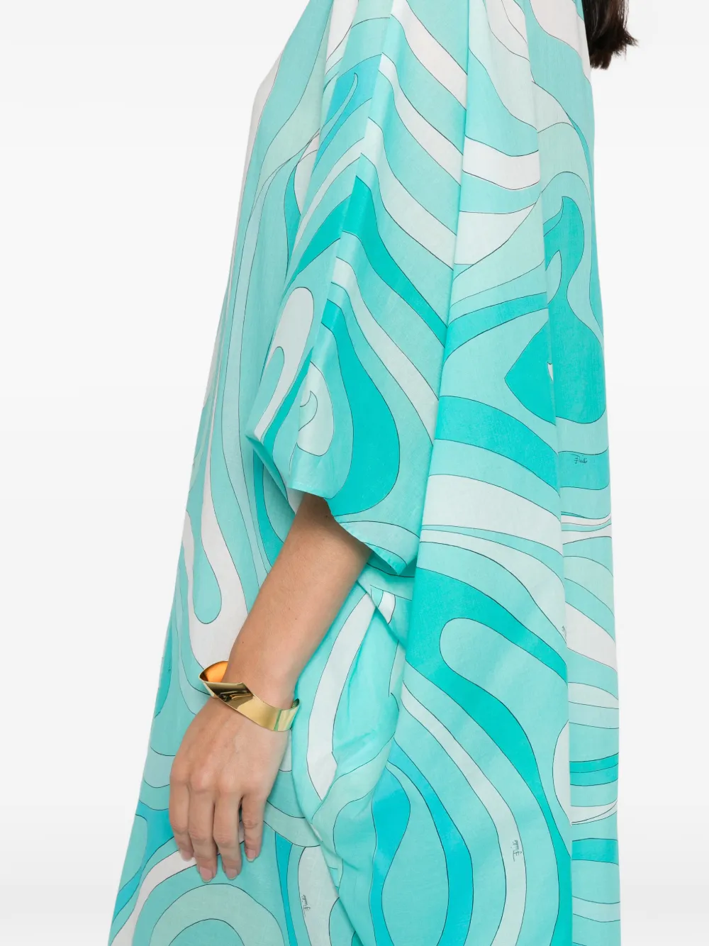 Pucci Printed Kaftan In Blue