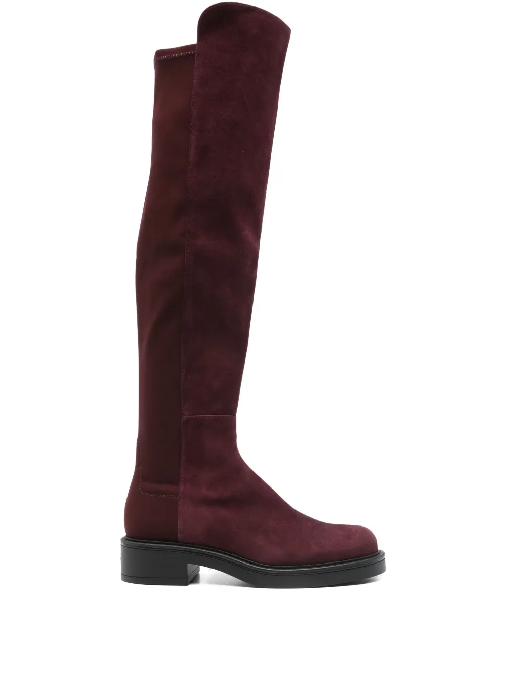 Stuart Weitzman 40mm suede knee-high boots Red