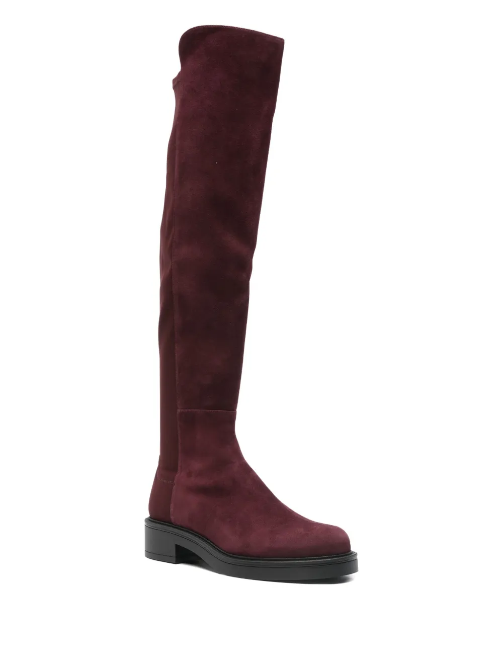 Stuart Weitzman 40mm suede knee-high boots Red