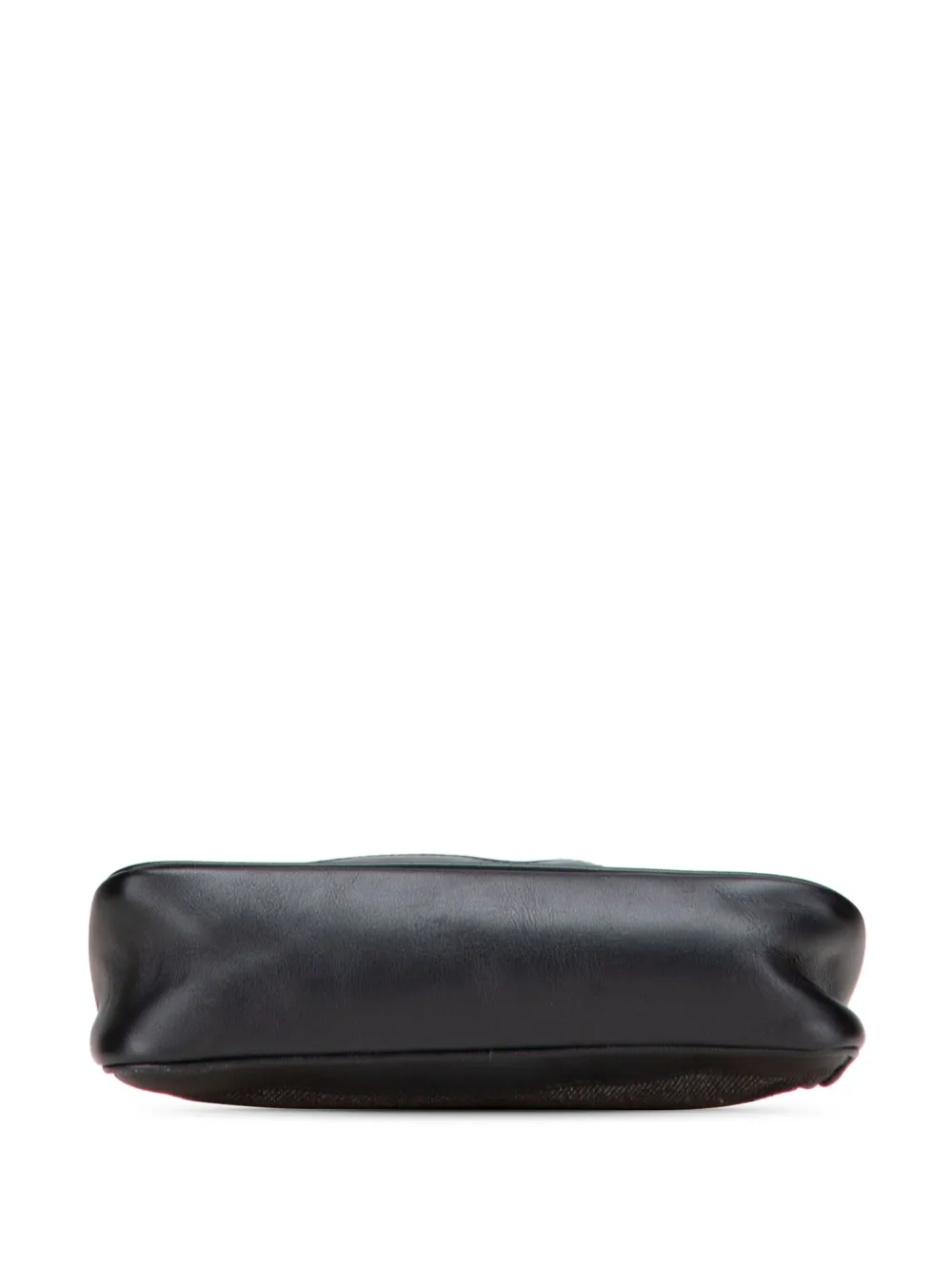 Pre-owned Gucci 2000-2015 Denim Web Shoulder Bag In Black